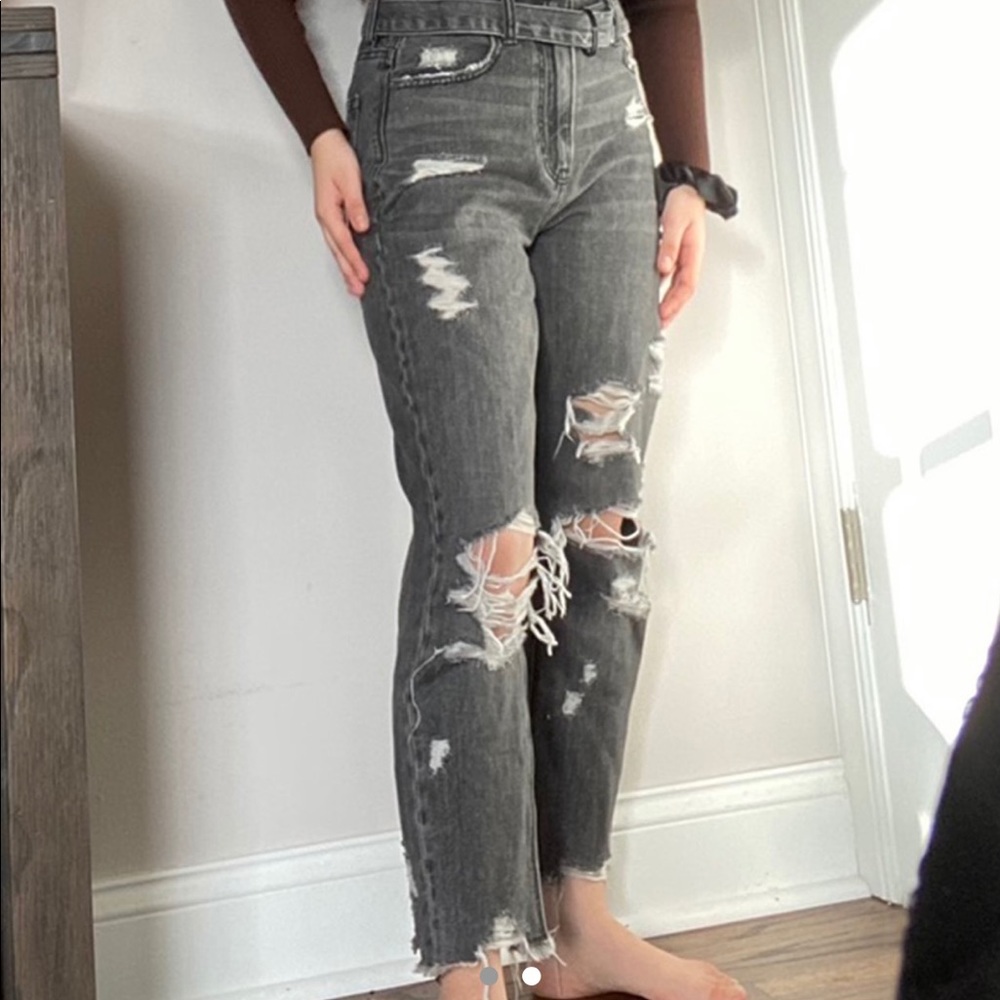 American Eagle Black Ripped Jeans